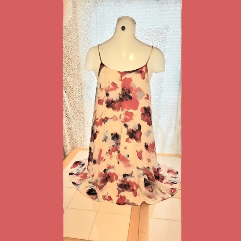 🍑 Peach Love California short floral sun dress size med - Picture 4 of 5
